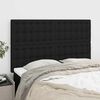vidaXL Headboard Black 144x5x118/128 cm Fabric