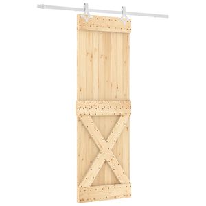 vidaXL Sliding Door 70 x 210 cm Solid Pine Wood (Untreated)