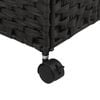 vidaXL Laundry Basket with Wheels Black 60x35x60.5 cm Rattan