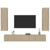 vidaXL 4 Piece TV Cabinet Set Sonoma Oak Engineered Wood