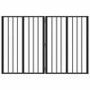 vidaXL Dog Gate 2 pcs Black 60 x 80 cm Galvanised Steel