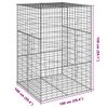 vidaXL Gabion Basket with Cover 100x100x150 cm Galvanised Iron