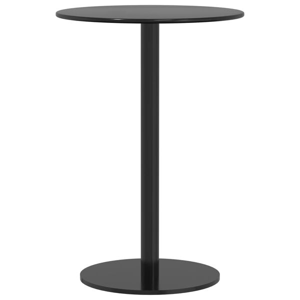 vidaXL Garden Table Round Black &Oslash;50x72 cm Steel