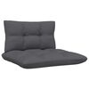 vidaXL 3 Piece Garden Lounge Set with Cushions Black Solid Pinewood