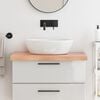 vidaXL Bathroom Countertop Light Brown 80x50x(2-6) cm Treated Solid Wood
