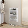 vidaXL Wall Shoe Cabinet White 60x18x90 cm Engineered Wood
