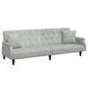 vidaXL Sofa Bed with Armrests Dark Grey Velvet