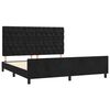 vidaXL Bed Frame without Mattress Black 152x203 cm Queen Velvet