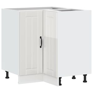 vidaXL Kitchen Corner Base Cabinet "Lucca" High Gloss White