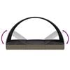 vidaXL 2-Person Sunbed with Round Roof Grey 211x112x140 cm Poly Rattan