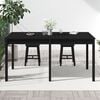 vidaXL Garden Table Black 159.5x82.5x76 cm Solid Wood Pine