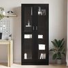 vidaXL Book Cabinet Black oak 82.5 x 30.5 x 185 cm Engineered Wood