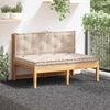 vidaXL Pallet Floor Cushions 2 pcs Cotton Beige