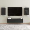 vidaXL TV Cabinets 2 pcs High Gloss Black 30.5x30x60 cm Engineered Wood