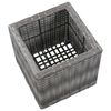 vidaXL Garden Raised Beds 3 pcs Poly Rattan Grey