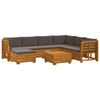 vidaXL 8 pcs Outdoor Sofa Set Solid Acacia Wood Brown
