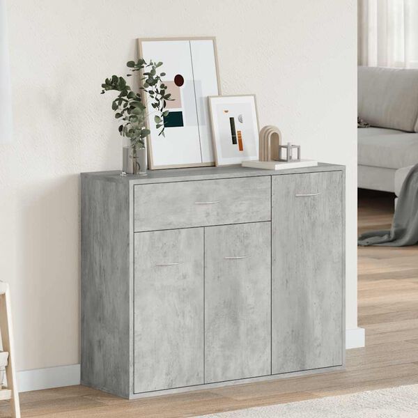vidaXL Sideboard Concrete Grey 88x30x70 cm Engineered Wood