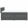 vidaXL Box Spring Bed with Mattress Dark Grey Queen Fabric