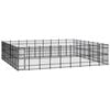 vidaXL Outdoor Dog Kennel Steel 66,36 m&sup2;