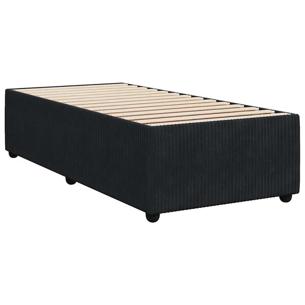 vidaXL Bed Frame without Mattress Black 90x190 cm Velvet