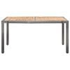 vidaXL 7 Piece Outdoor Dining Set with Cushions Poly Rattan Grey