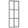 vidaXL Sliding Door with Hardware Set ESG Glass&Aluminium 76x205 cm