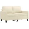 vidaXL 2 Piece Sofa Set with Cushions Cream Faux Leather