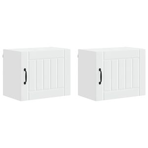 vidaXL Wall Cabinet LUCCA 2 pcs White Engineered Wood