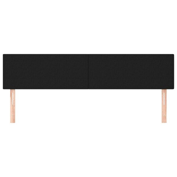 vidaXL Headboards Black 200x5x78/88 cm Fabric