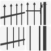 vidaXL Fence Gate Single Door with Spike Top Steel 1x1.2 m Black