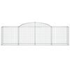 vidaXL Arched Gabion Baskets 11 pcs 300x50x80/100 cm Galvanised Iron