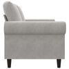 vidaXL 2-Seater Sofa Light Grey 140 cm Velvet