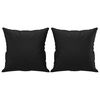 vidaXL 3 Piece Sofa Set with Pillows Black Faux Leather
