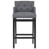 vidaXL Bar Stools 2 pcs Dark Grey Fabric