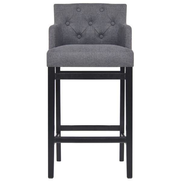 vidaXL Bar Stools 2 pcs Dark Grey Fabric