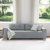 vidaXL 3-Seater Sofa Light Grey 220x78x80 cm Fabric
