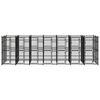 vidaXL Outdoor Dog Kennel Steel 12.9 m&sup2;