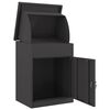 vidaXL Parcel Drop Box with Storage Black 47.5 x 38 x 59 cm Steel