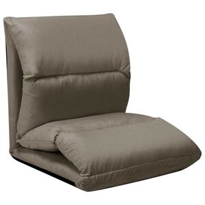 vidaXL Folding Floor Chair Dark Grey Microfibre