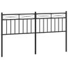 vidaXL Metal Replace Headboard Black 150 cm