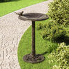 vidaXL Garden Bird Bath Bronze Plastic