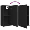 vidaXL Wall-mounted Bathroom Cabinet Black 32x20x67 cm