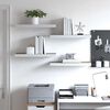 vidaXL Floating Wall Shelves 4 pcs Oak and White 60x23.5x3.8 cm MDF