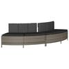 vidaXL Hot Tub Surround Grey Poly Rattan and Solid Wood Acacia