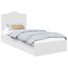 vidaXL Storage Bed with Drawer White 90 x 190 cm Engineered Wood