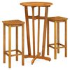 vidaXL 3 Piece Garden Bar Set Solid Wood Acacia