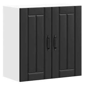 vidaXL Kitchen Wall Cabinet "Lucca" Black Engineered Wood