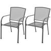 vidaXL 3 Piece Garden Dining Set Steel Anthracite