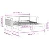 vidaXL Daybed with Trundle without Mattress Light Grey 90x190 cm