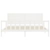 vidaXL Bed Frame without Mattress White Super King Size Solid Wood Pine